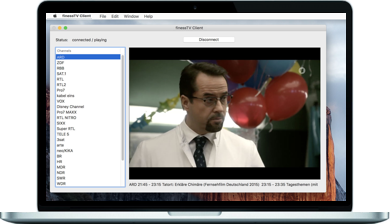 finessTV Client on Mac