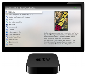 nessMediaCenter auf Apple TV